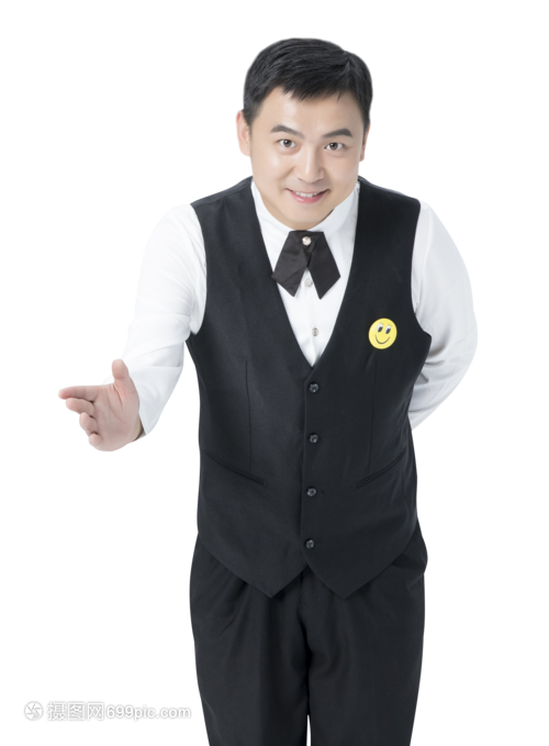 男服務(wù)員微笑服務(wù)